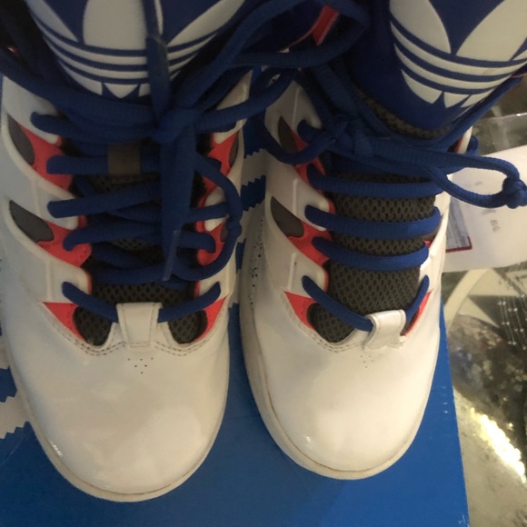 adidas Shoes - Adidas Originals GLC Blue/White/Iron/Coral Sz 7